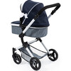 Bayer Design Dolls: Pram Neo Vario - Blue, Grey, White - Doll Accessories - 5