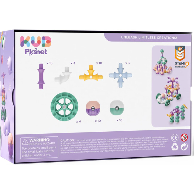 Magnetic Building Blocks: Cosmic Soft - 55 pcs - Blocks - 2