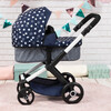 Bayer Design Dolls: Pram Xeo - Blue & White Stars - Doll Accessories - 4