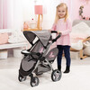 Bayer Design Dolls: Twin Star Stroller - Grey, Pink, Butterfly - Doll Accessories - 6