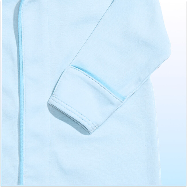 Magnetic Baby Footie, Cloud Blue - Onesies - 2