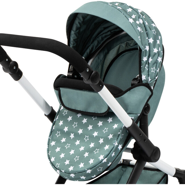 Bayer Design Dolls: Pram Xeo - Stars Green & White - Doll Accessories - 6