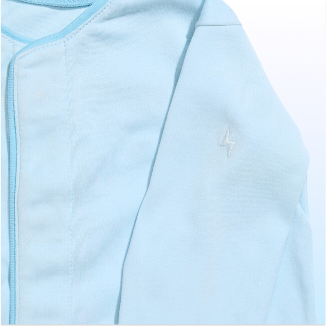 Magnetic Baby Footie, Cloud Blue - Onesies - 4