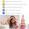 Magnetic Building Blocks: Cosmic Soft - 55 pcs - Blocks - 7