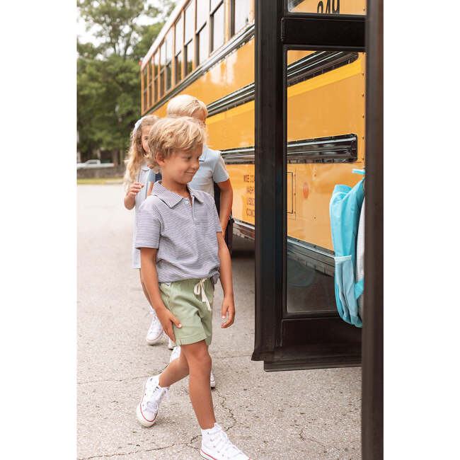 Archie Polo, Navy Stripes - Polo Shirts - 2