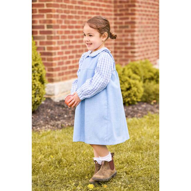 Ruffled Peter Pan Blouse, Woodberry Plaid - Blouses - 2