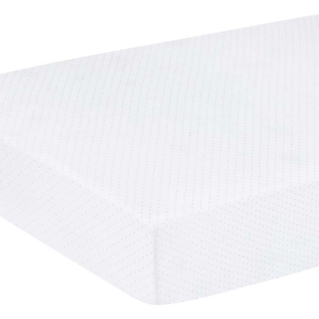 Pima Crib Sheet, Pink Micro Dot