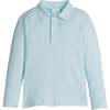 Long Sleeve Polo, Sky Stripe - Polo Shirts - 1 - thumbnail