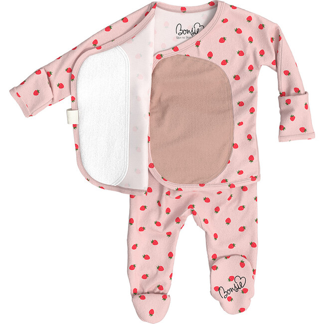 Footie, Strawberries - Footie Pajamas - 2
