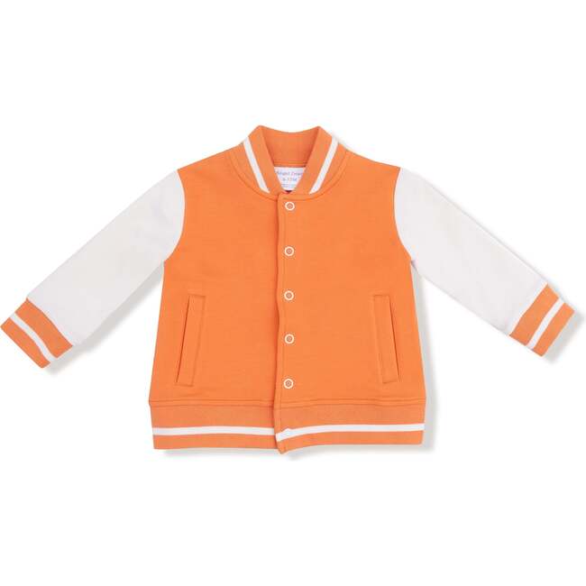 Letterman Jacket, Orange/White
