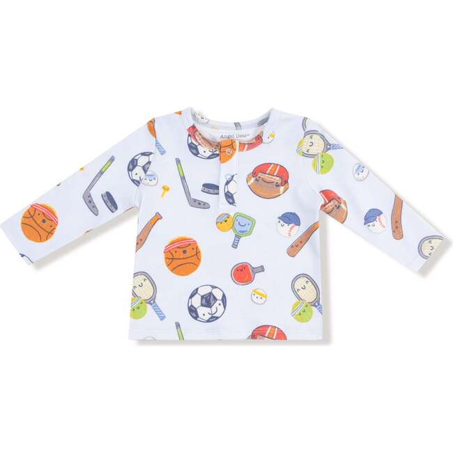 Long Sleeve Henley, Multi Sports