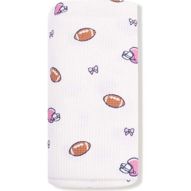 Waffle Swaddle Blanket, Girl Football - Swaddles - 2