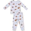 Long Sleeve Loungewear Set, Touchdown - Mixed Apparel Set - 1 - thumbnail