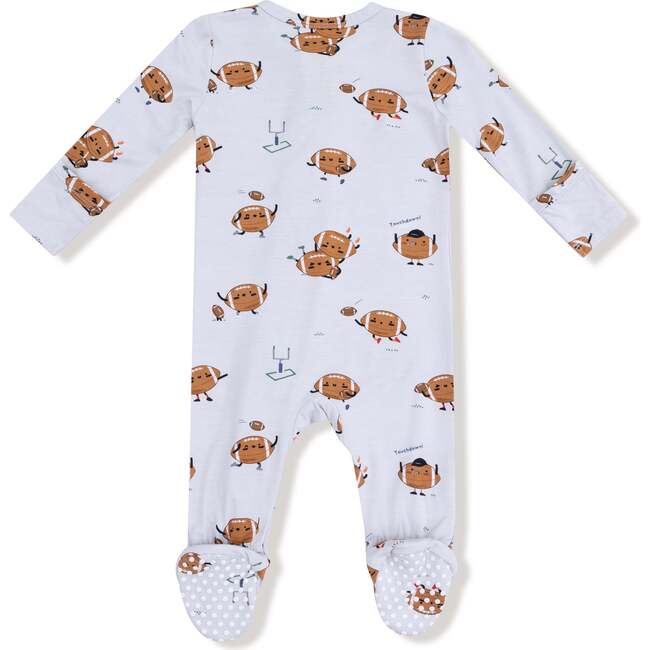 2 Way Zipper Footie, Touchdown - Footie Pajamas - 3