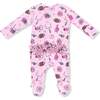 2 Way Zipper Ruffle Back Footie, Pink Football - Footie Pajamas - 2
