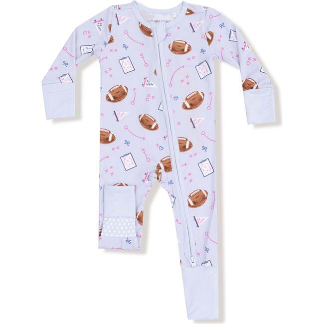 Convertible Romper, Lilac Football