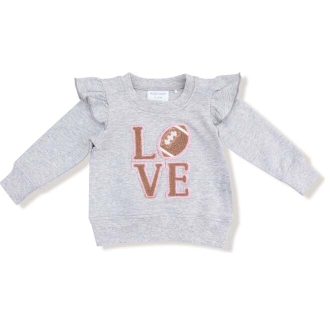 Ruffle Sweatshirt with Love Patch