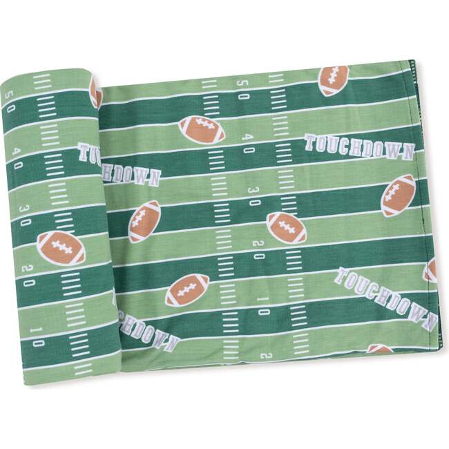 Swaddle Blanket, Green Football