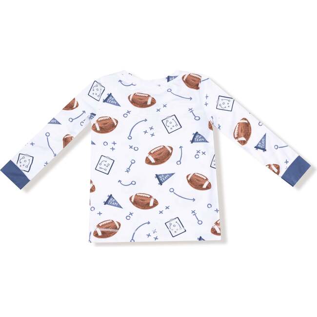 Long Sleeve Loungewear Set, White Football - Mixed Apparel Set - 2