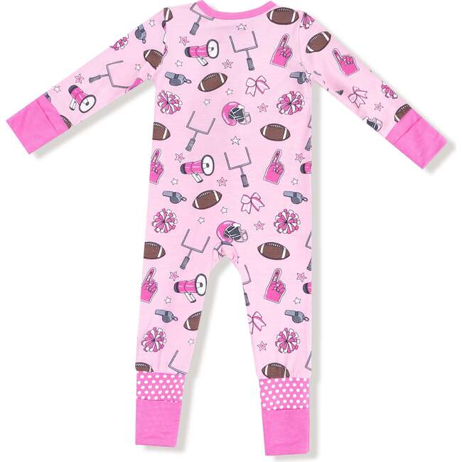 Convertible Romper, Pink Football - Rompers - 2