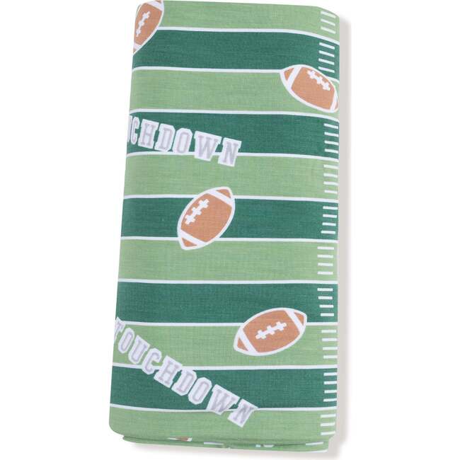 Swaddle Blanket, Green Football - Swaddles - 2