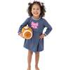 Pink Bow French Terry Dress, Football - Dresses - 2