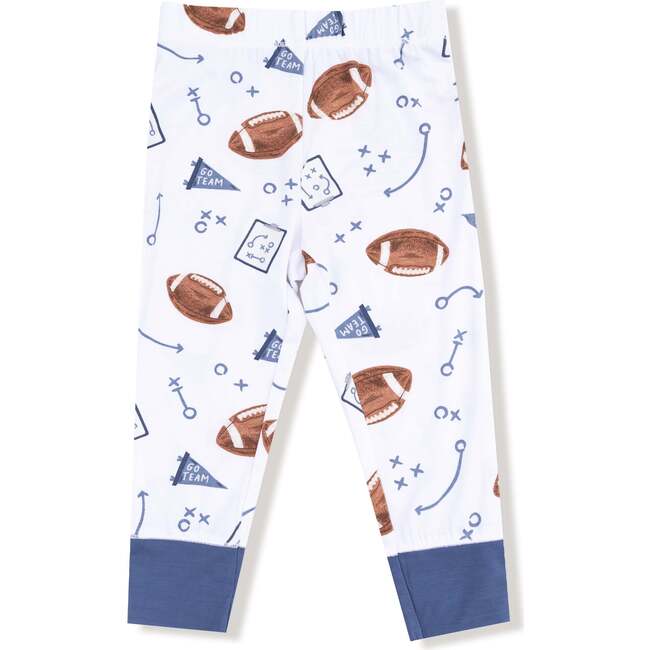 Long Sleeve Loungewear Set, White Football - Mixed Apparel Set - 3