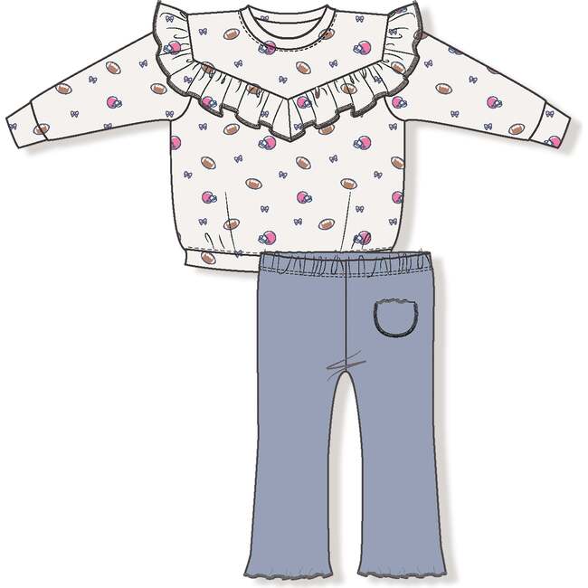 Ruffle Waffle Top and Waffle Flare Pant
