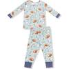 Long Sleeve Loungewear Set, Sage Football - Mixed Apparel Set - 1 - thumbnail