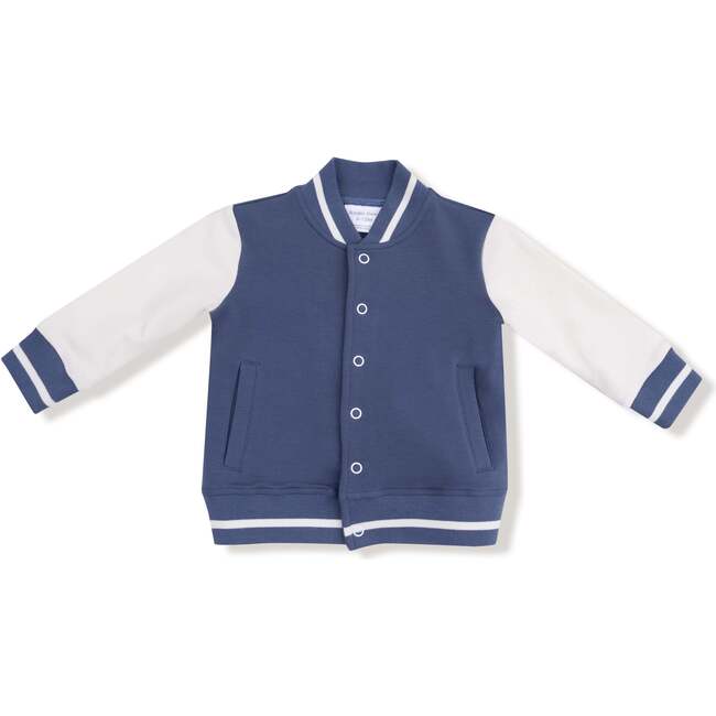 Letterman Jacket, Navy/White