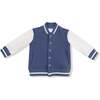 Letterman Jacket, Navy/White - Jackets - 1 - thumbnail