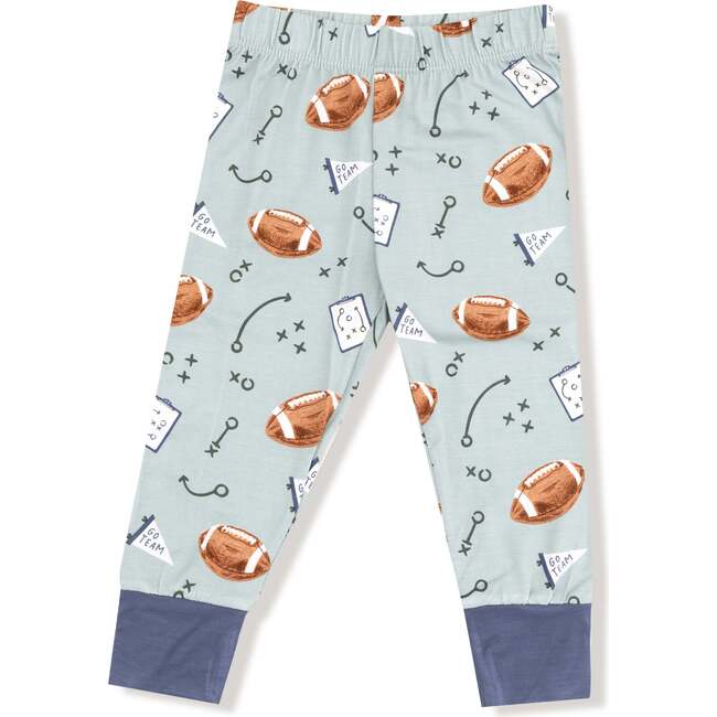 Long Sleeve Loungewear Set, Sage Football - Mixed Apparel Set - 3