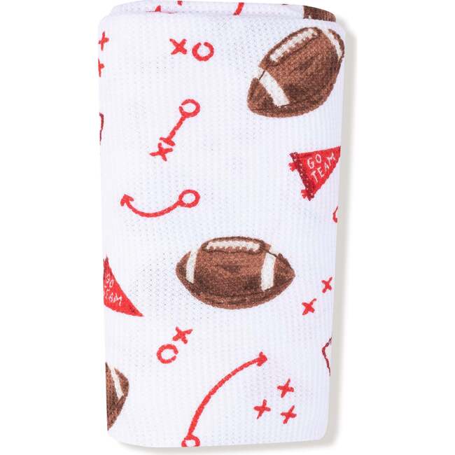 Waffle Swaddle Blanket, Football - Swaddles - 2