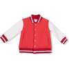 Letterman Jacket, Red/White - Jackets - 1 - thumbnail