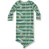 Knotted Gown, Green Football - Nightgowns - 1 - thumbnail