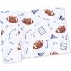 Swaddle Blanket, White Football - Swaddles - 1 - thumbnail