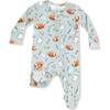 2 Way Zipper Footie, Sage Football - Footie Pajamas - 1 - thumbnail