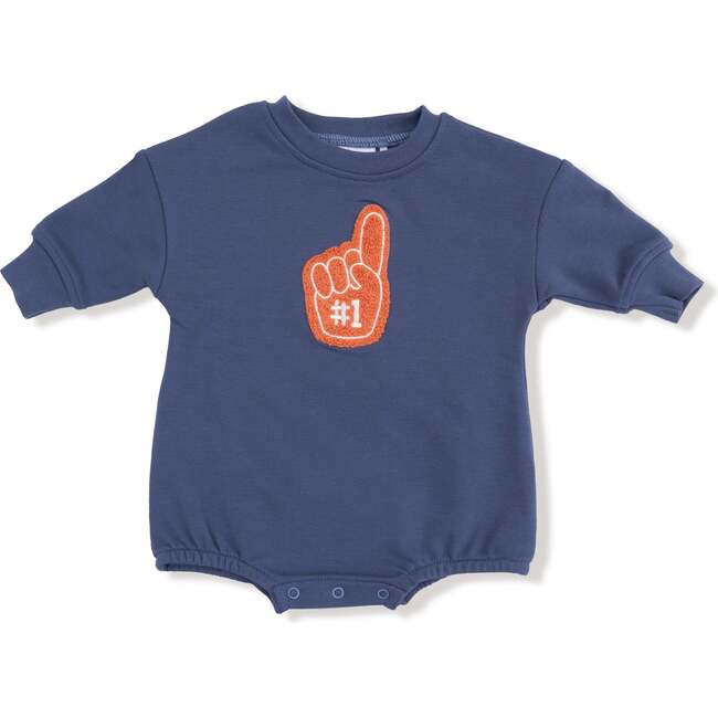 Sweatshirt Bubble with #1 Patch, Navy