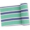 Swaddle Blanket, Green/Blue Stripe - Swaddles - 1 - thumbnail