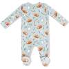 2 Way Zipper Footie, Sage Football - Footie Pajamas - 3