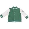 Letterman Jacket, Green/White - Jackets - 1 - thumbnail