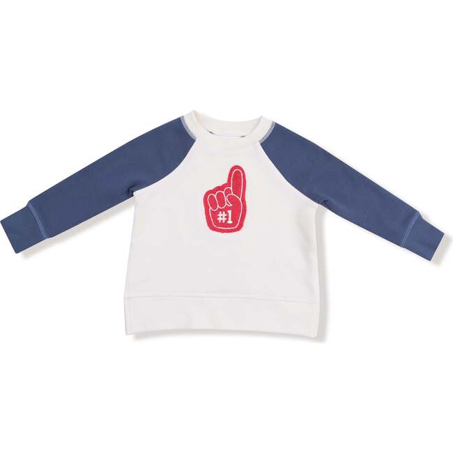 Raglan Sweatshirt with Red #1 Patch