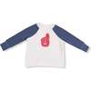 Raglan Sweatshirt with Red #1 Patch - Sweatshirts - 1 - thumbnail