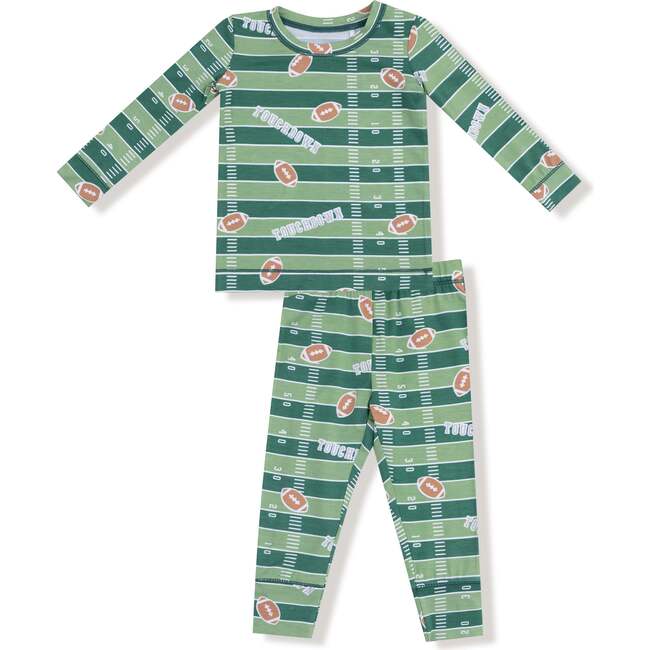 Long Sleeve Loungewear Set, Green Football