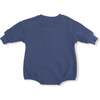 Sweatshirt Bubble with #1 Patch, Navy - Rompers - 2