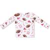 Long Sleeve Waffle Loungewear Set, White Football - Mixed Apparel Set - 3