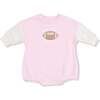 Sweatshirt Bubble Newcomer, Pink Football - Rompers - 1 - thumbnail