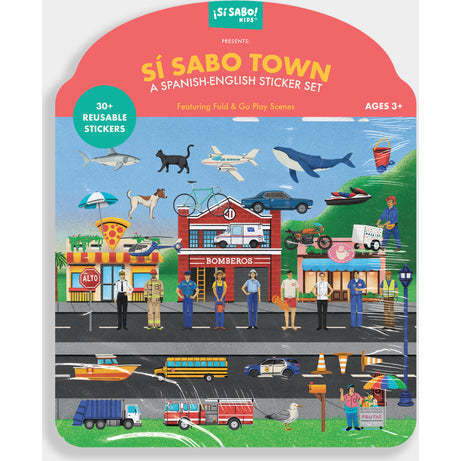 Sí Sabo Town: A Bilingual Reusable Sticker Play Set