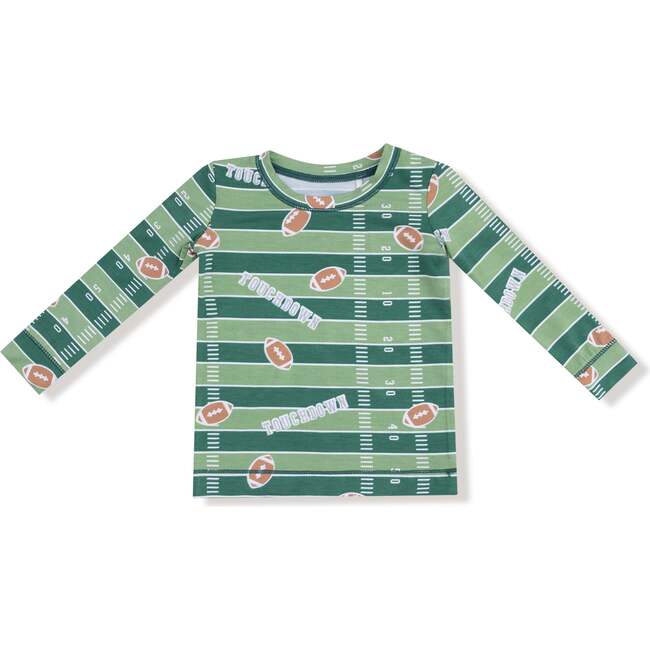 Long Sleeve Loungewear Set, Green Football - Mixed Apparel Set - 3