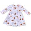 Twirly Long Sleeve Dress, Lilac Football - Dresses - 3